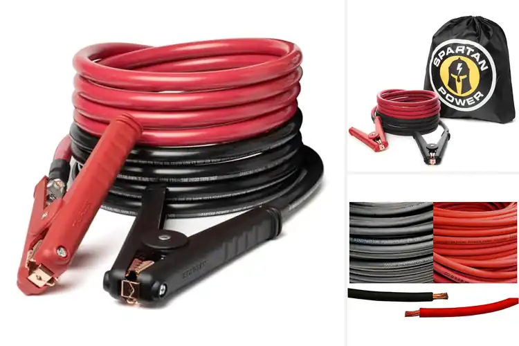 Detailed view of Best 1/0 Gauge Copper Jumper Cables