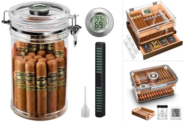 Detailed view of Best Acrylic Humidors: Stylish Storage for Fresh Cigars