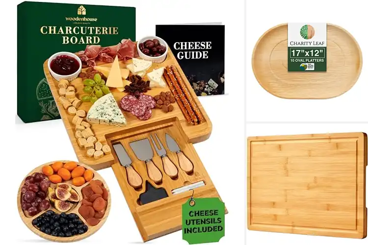 Detailed view of Best Bamboo Charcuterie Boards