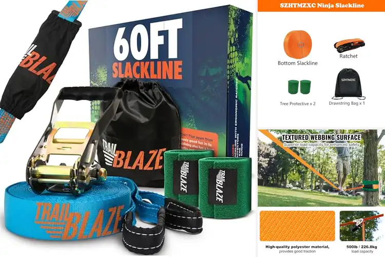 Detailed view of Best Beginner Slackline Set For Kids