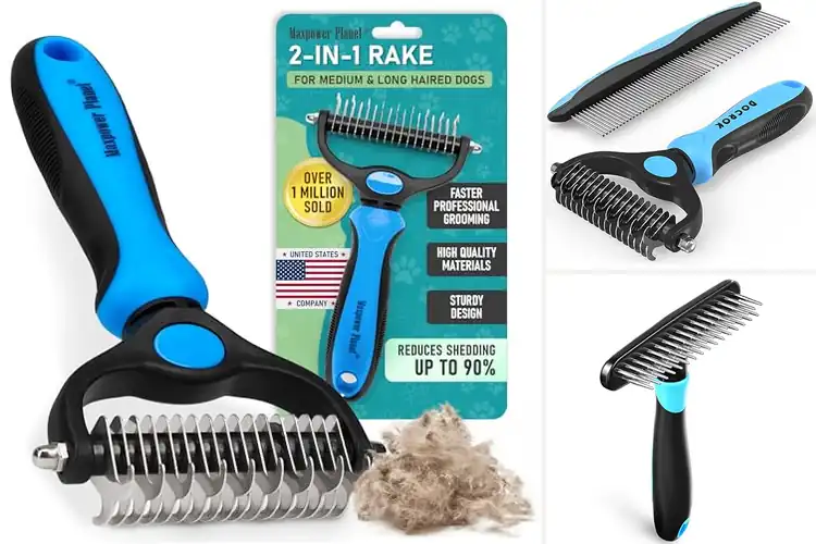 Detailed view of Best Deshedding Rakes