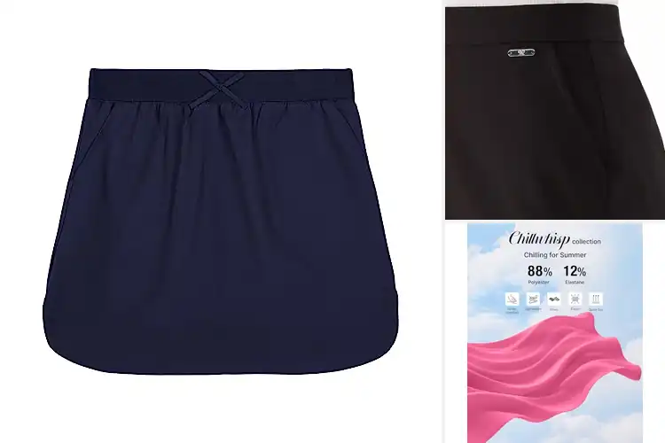 Detailed view of Best Easy Pull-On Elastic Waistband Skorts
