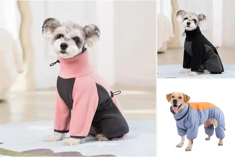 Detailed view of Best Fleece Dog Snowsuits