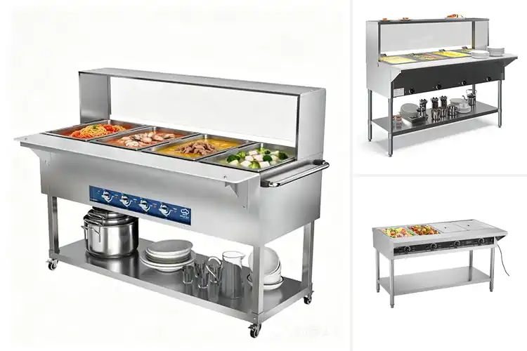 Detailed view of Best Four Compartment Capacity Steam Table