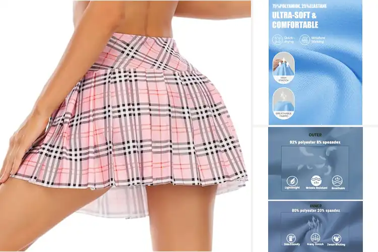 Detailed view of Best Pleated Front Design Skorts: 10 Stylish & Comfy Picks